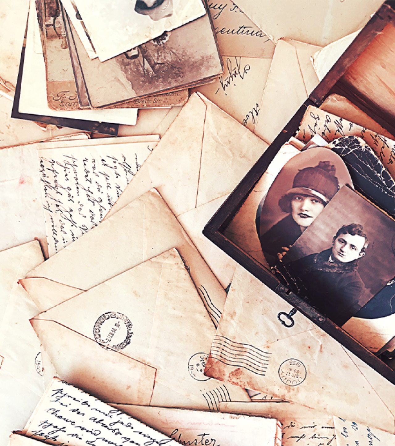 Old photographs and letters.