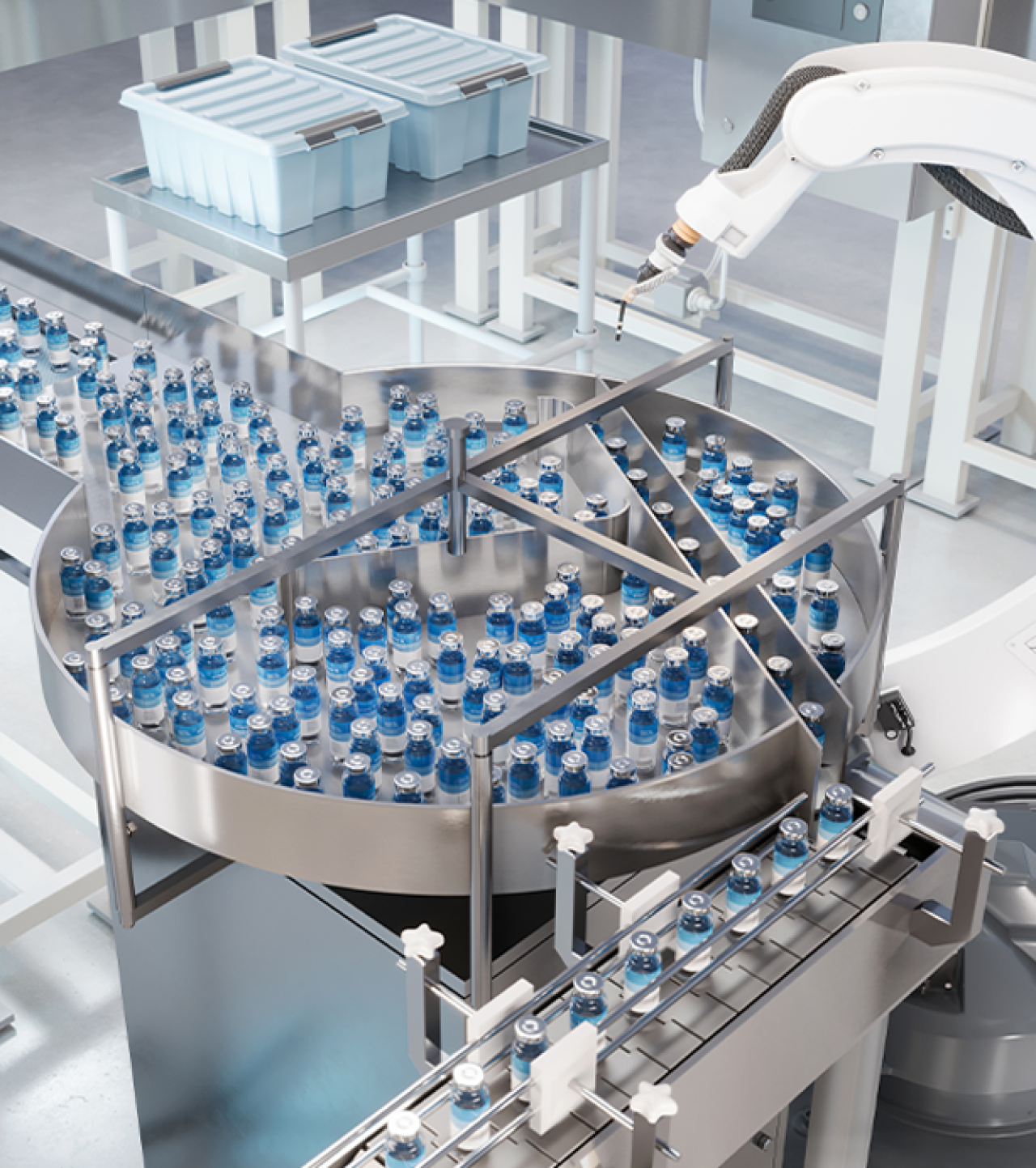 Pharmaceutical items in a labatory.