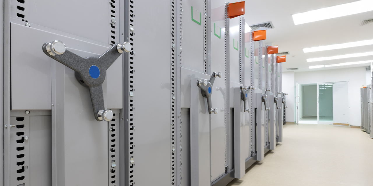 Storage units in a cold environment.