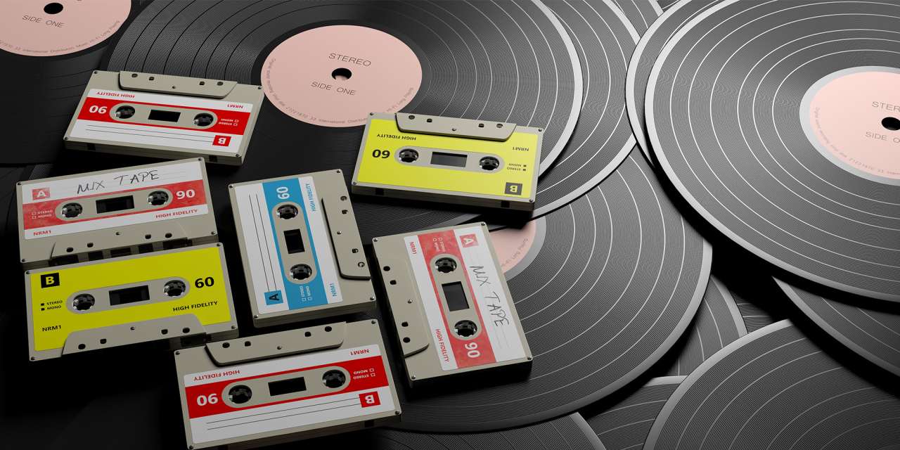 Audio tapes and other old audio media.