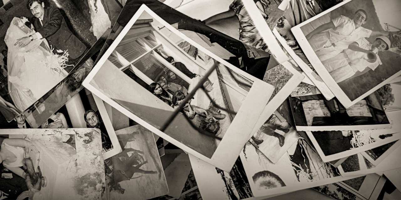 Old black and white photographs.