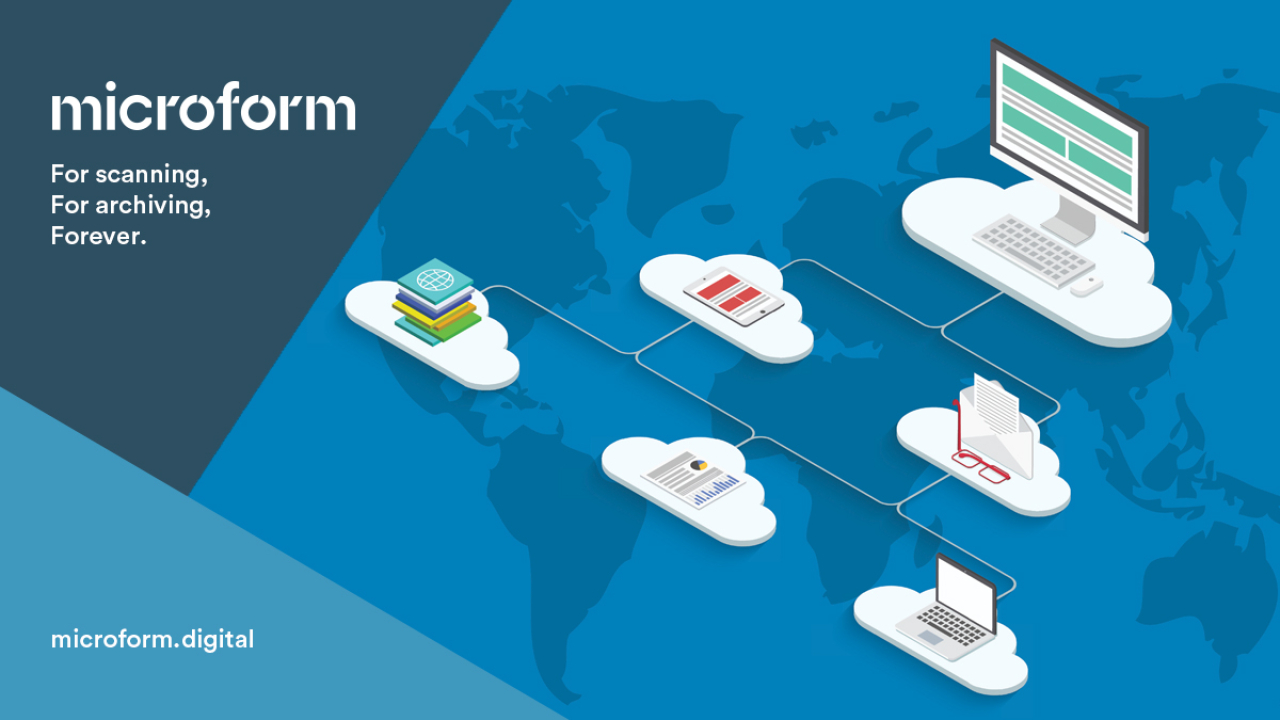 Microform Branding - Cloud and computer illustration.
