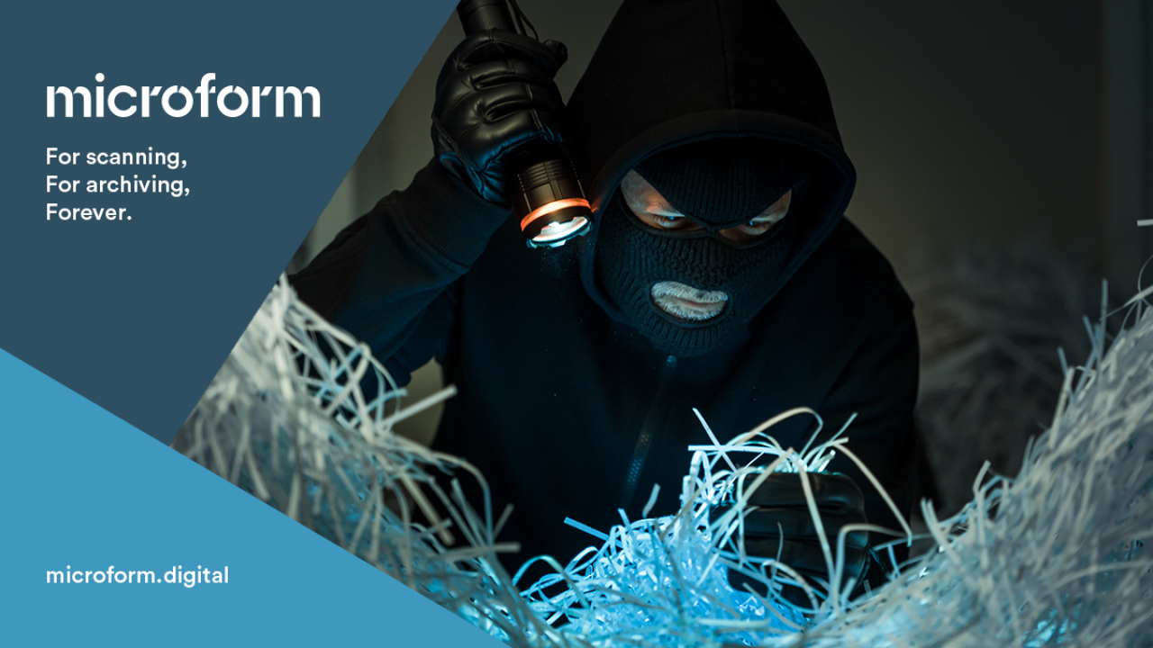 Microform Branding - somebody committing identity theft.