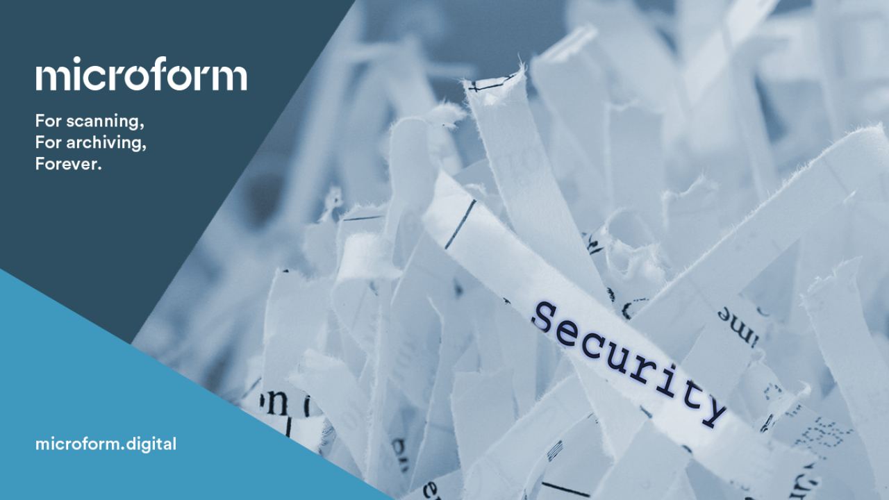 Microform Branding - Shredded Paper with security wording.